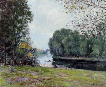 阿爾弗萊德 西斯萊 A Bend in the Loing, Sunlight 阿爾弗萊德 西斯萊 A Bend in the Loing, Sunlight